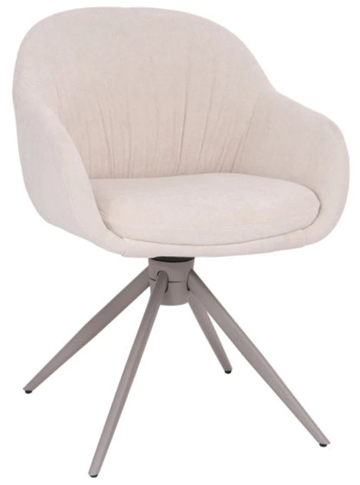 Avida Design Greta rusvai gelsvas minkšta pasukama kėdė Home Office Living Room valgomajam