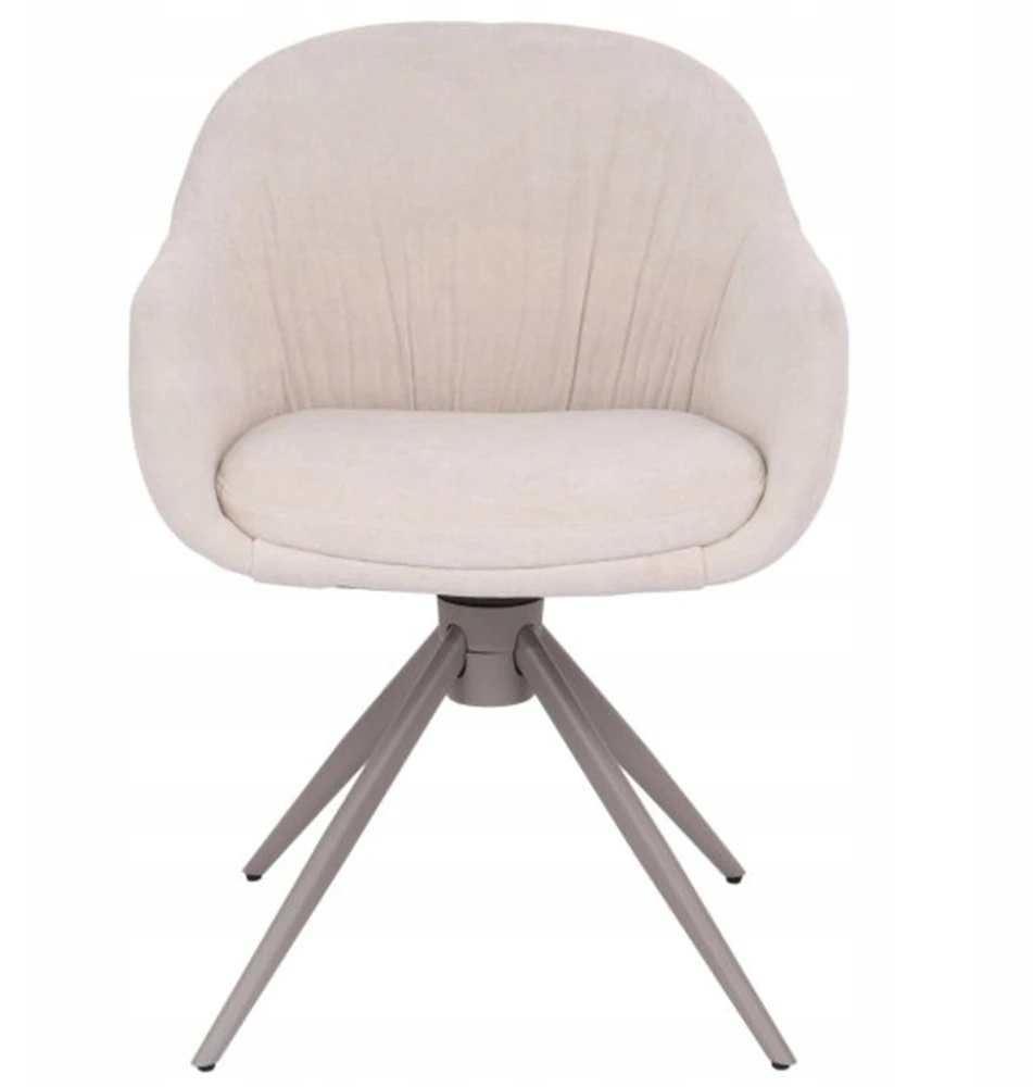 Avida Design Greta rusvai gelsvas minkšta pasukama kėdė Home Office Living Room valgomajam