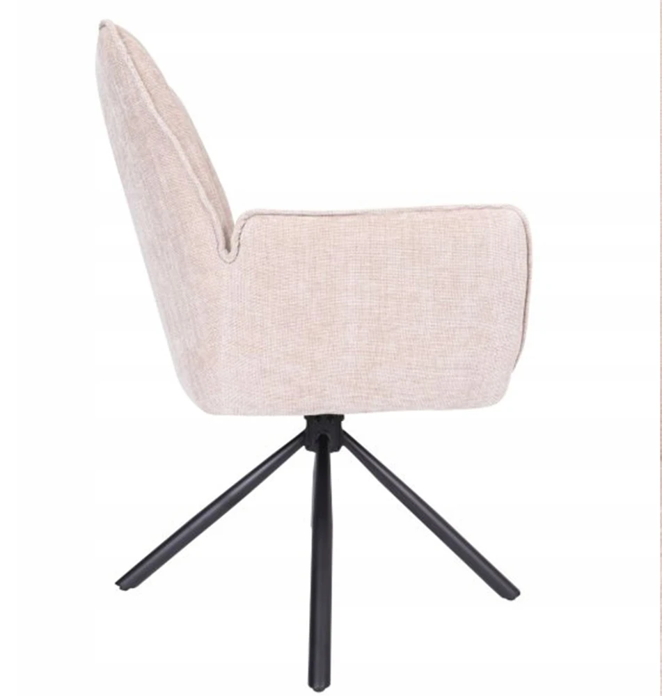 Avida Design LOZANO Smėlio spalvos minkšta pasukama kėdė Home Office Living Room valgomajam