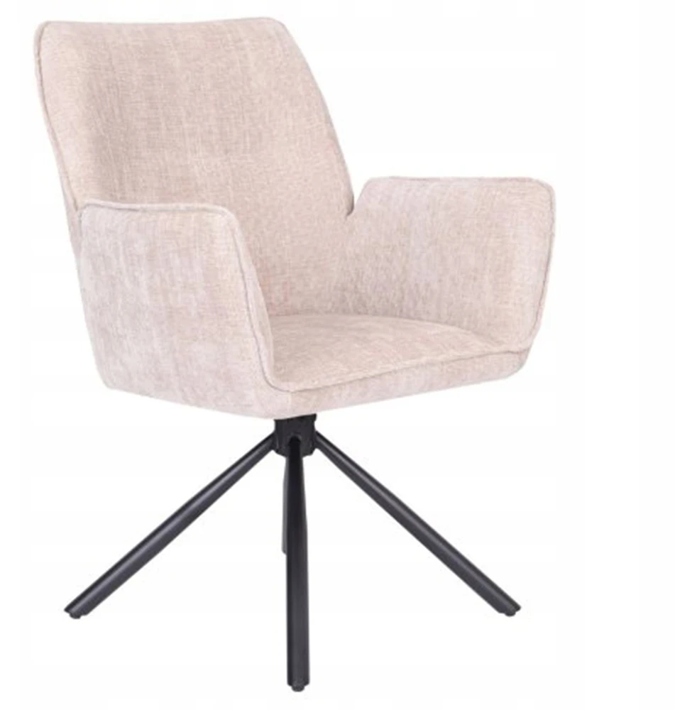 Avida Design LOZANO Smėlio spalvos minkšta pasukama kėdė Home Office Living Room valgomajam