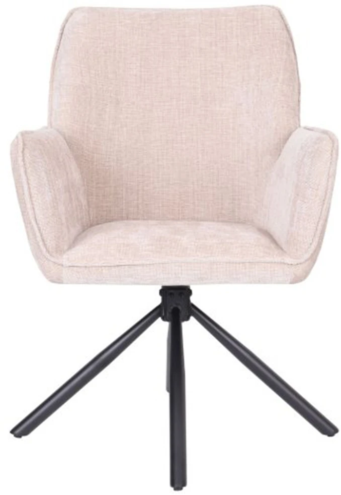 Avida Design LOZANO Smėlio spalvos minkšta pasukama kėdė Home Office Living Room valgomajam