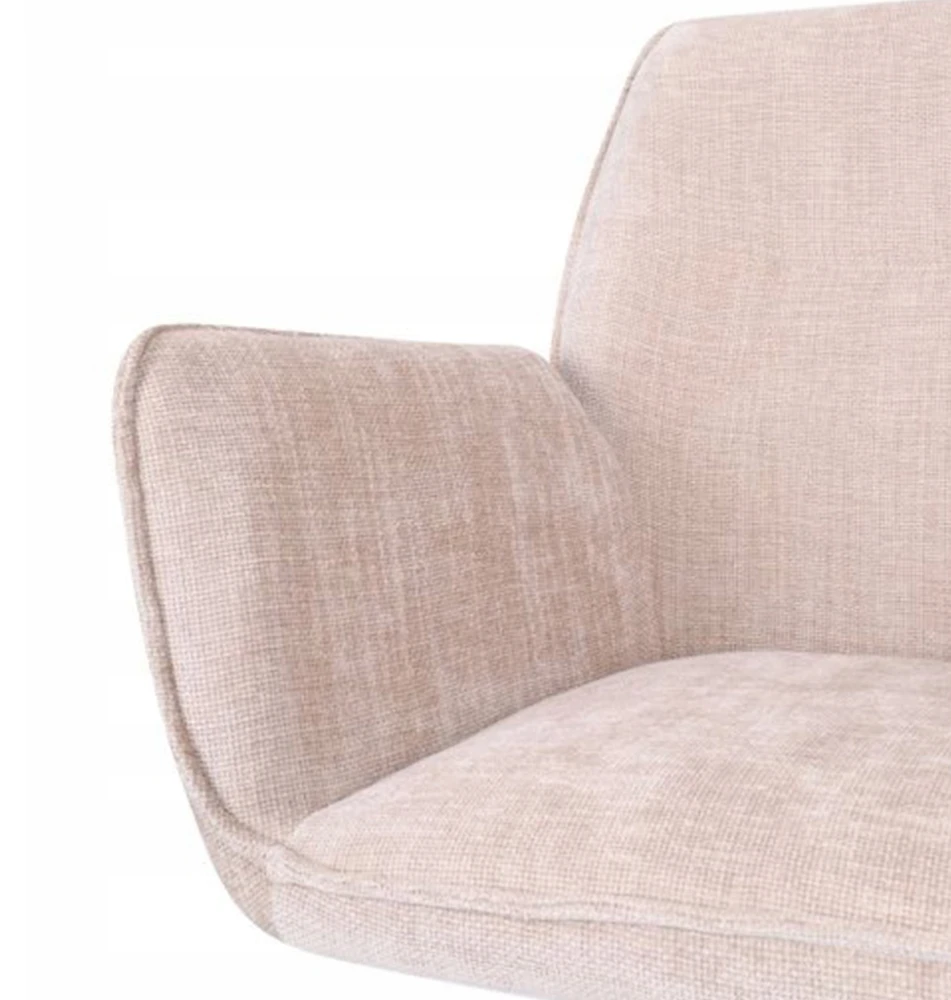 Avida Design LOZANO Smėlio spalvos minkšta pasukama kėdė Home Office Living Room valgomajam