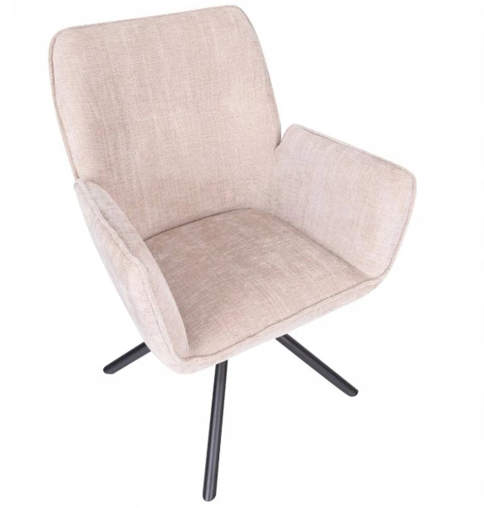 Avida Design LOZANO Smėlio spalvos minkšta pasukama kėdė Home Office Living Room valgomajam