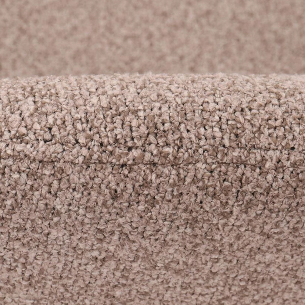 Avida Design Medinė guminė kėdė, minkšta Boucle Brown EDDA, ​​valgomasis, virtuvė