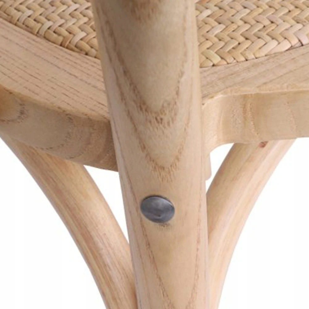 Avida Design Medinė kėdė Borgo Natural Rattan Natural Vintage Retro Living Room