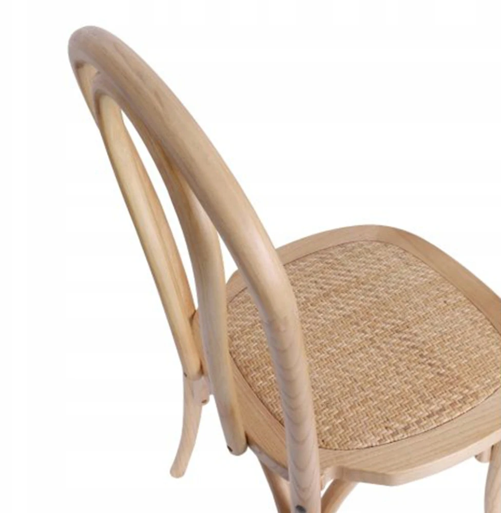 Avida Design Medinė kėdė Borgo Natural Rattan Natural Vintage Retro Living Room