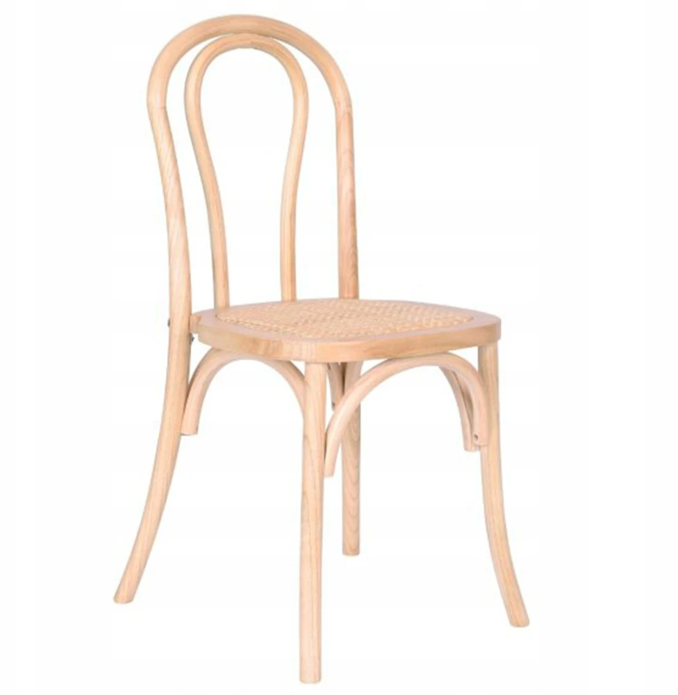 Avida Design Medinė kėdė Borgo Natural Rattan Natural Vintage Retro Living Room