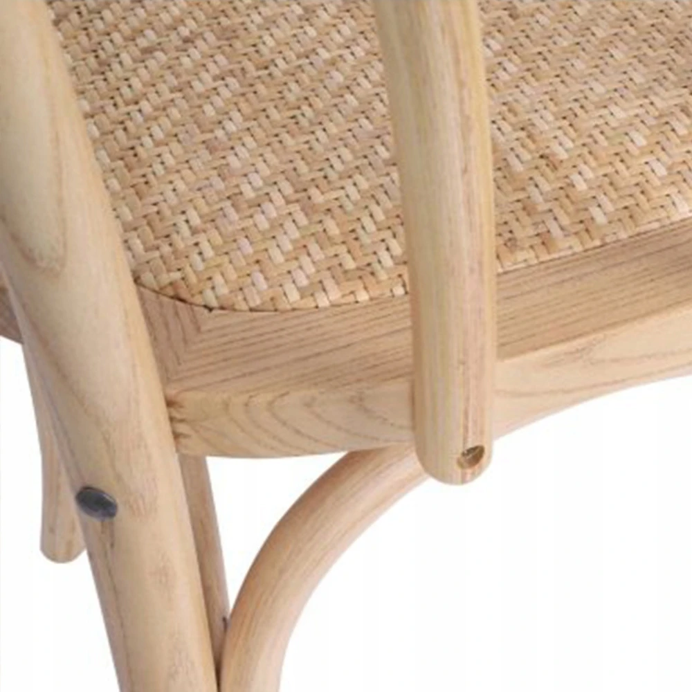 Avida Design Medinė kėdė Borgo Natural Rattan Natural Vintage Retro Living Room