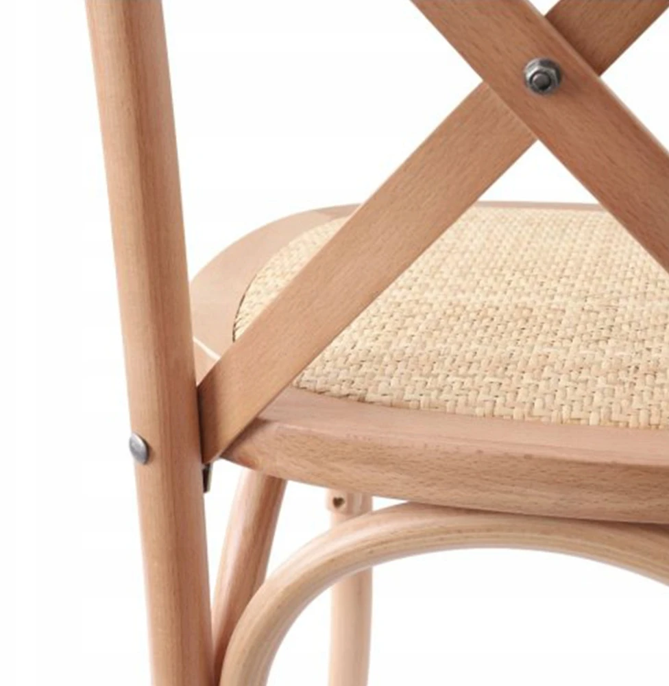 Avida Design Medinė kėdė Solido Natural Rattan Natural Boho Svetainė Balkonas Terasa