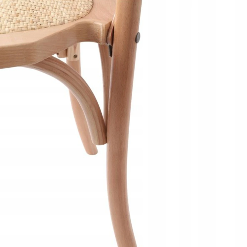Avida Design Medinė kėdė Solido Natural Rattan Natural Boho Svetainė Balkonas Terasa