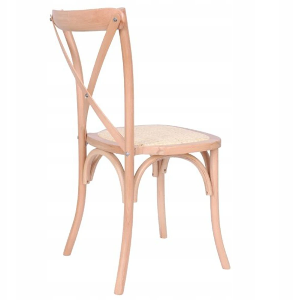 Avida Design Medinė kėdė Solido Natural Rattan Natural Boho Svetainė Balkonas Terasa