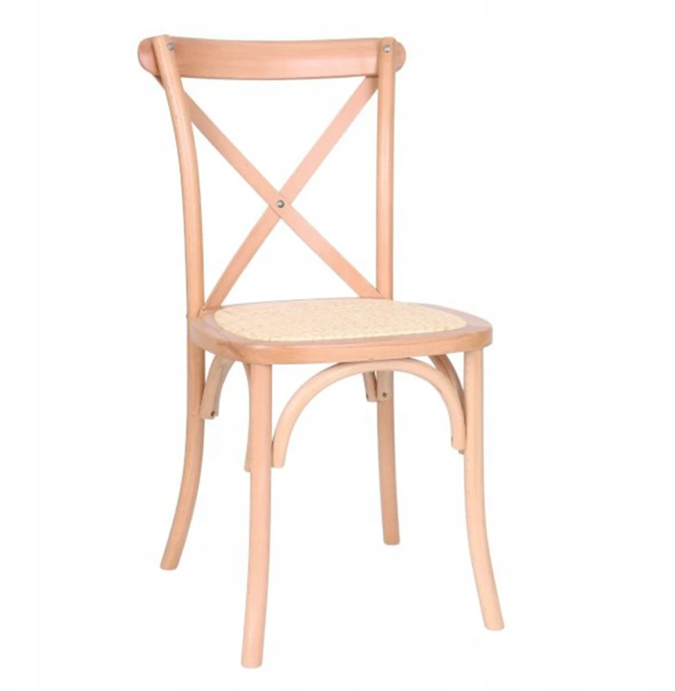 Avida Design Medinė kėdė Solido Natural Rattan Natural Boho Svetainė Balkonas Terasa