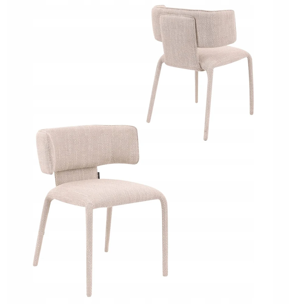 Avida Design Minkšta kėdė Kris valgomajam, virtuvei, svetainei, smėlio spalvos, moderni, patogi