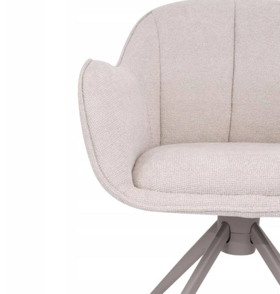 Avida Design Tessa rusvai gelsvas minkšta pasukama kėdė, skirta Home Office svetainės valgomajam