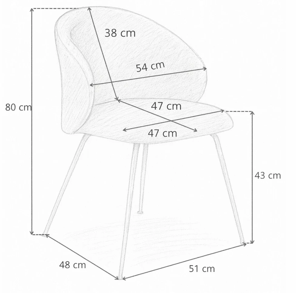 Avida Design Valgomojo kėdė svetainės stalui, minkšta SNAP Ganta Loft Welwet Juodas
