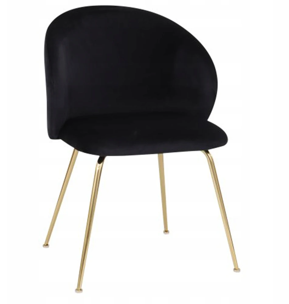 Avida Design Valgomojo kėdė svetainės stalui, minkšta SNAP Ganta Loft Welwet Juodas