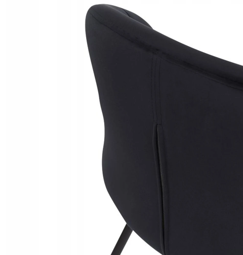 Avida Design Valgomojo kėdė svetainės stalui, minkšta SNAP Ganta Loft Welwet Juodas