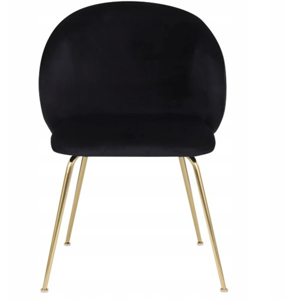 Avida Design Valgomojo kėdė svetainės stalui, minkšta SNAP Ganta Loft Welwet Juodas