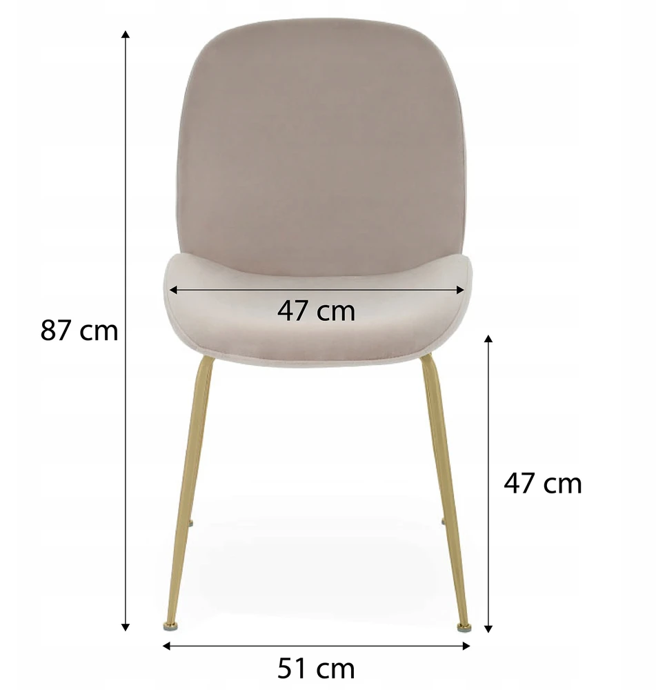 Avida Design Valgomojo kėdė svetainės stalui, minkšta SNAP Dori Loft Welvet rusvai gelsvas