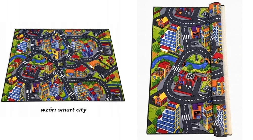 AW Dywan miasto ulice 160x200 / farma cars