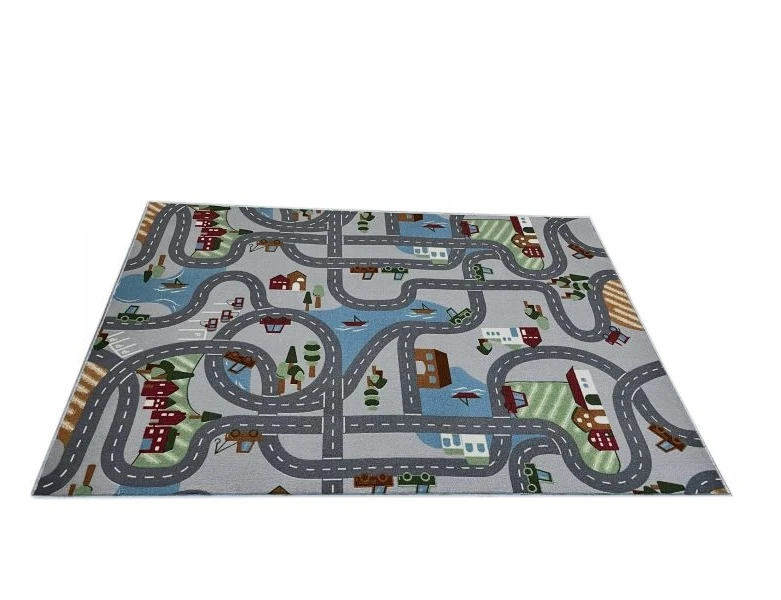 AW DYWAN ULICE MIASTO Auta Cars 150x200 Scanroad pilka-mėlyna