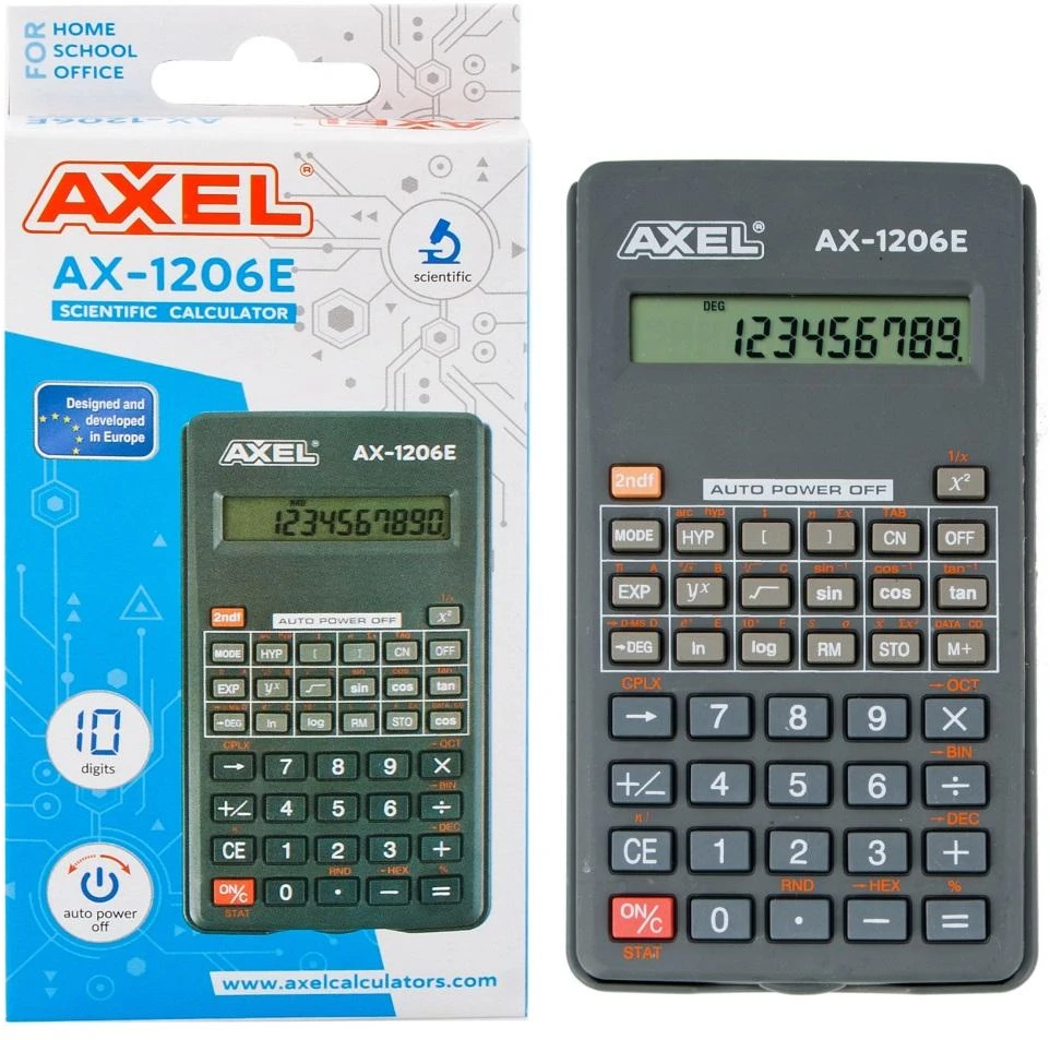 Axel Ax-1206a mokyklinis/biuro mokslinis skaičiuotuvas