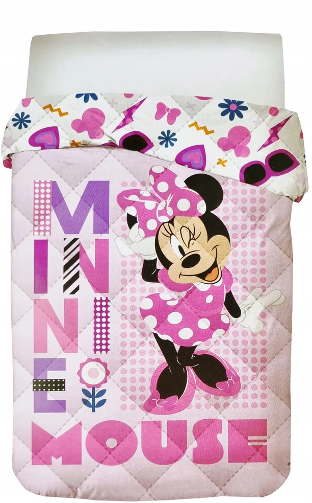 Aymax Narzuta kołdra pikowana Różowa 140x200 Myszka Minnie