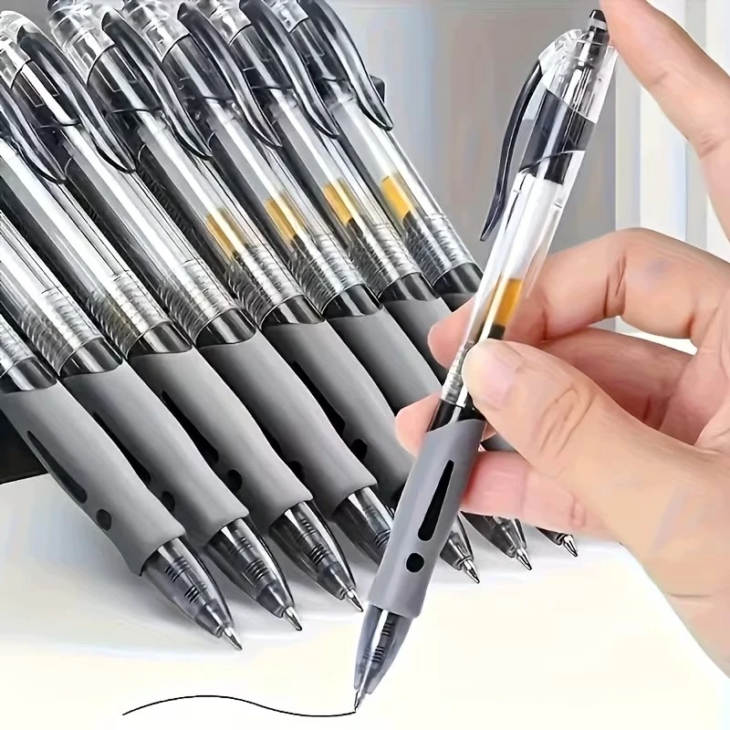 Azaris GEL PEN juodas automatinis 0,5mm 6vnt rašiklių rinkinys