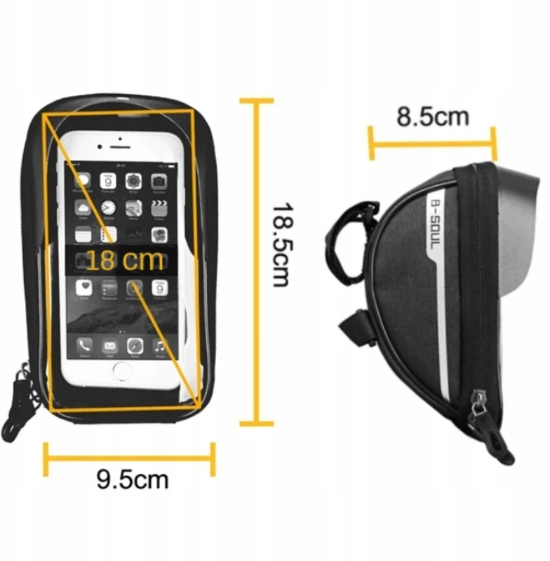 B Soul BIKE SOCKET BAG DVIRAČIO LAIKIKLIS TELEFONO VANDENIUS DĖLUI