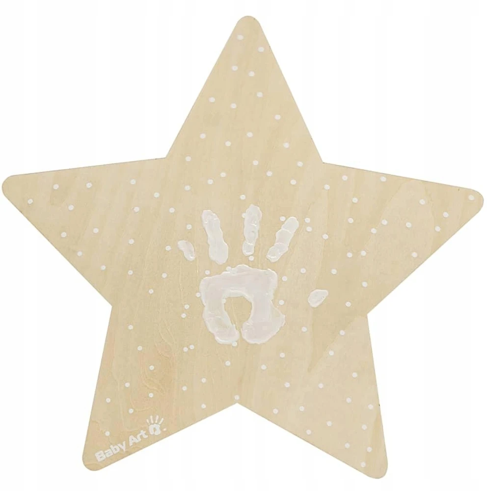 BABY ART medinė sieninė lempa su atspaudu STAR