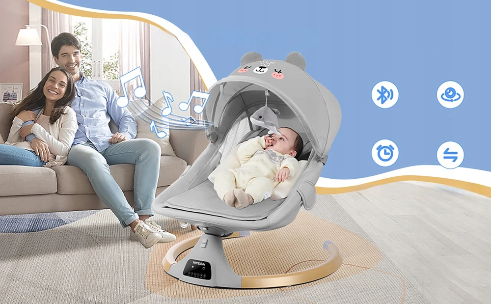 BABY BACKET, NICEKIDS ELEKTRINIS SKAMBUTIS + BLUETOOTH NUOTOLINIO PULTAS
