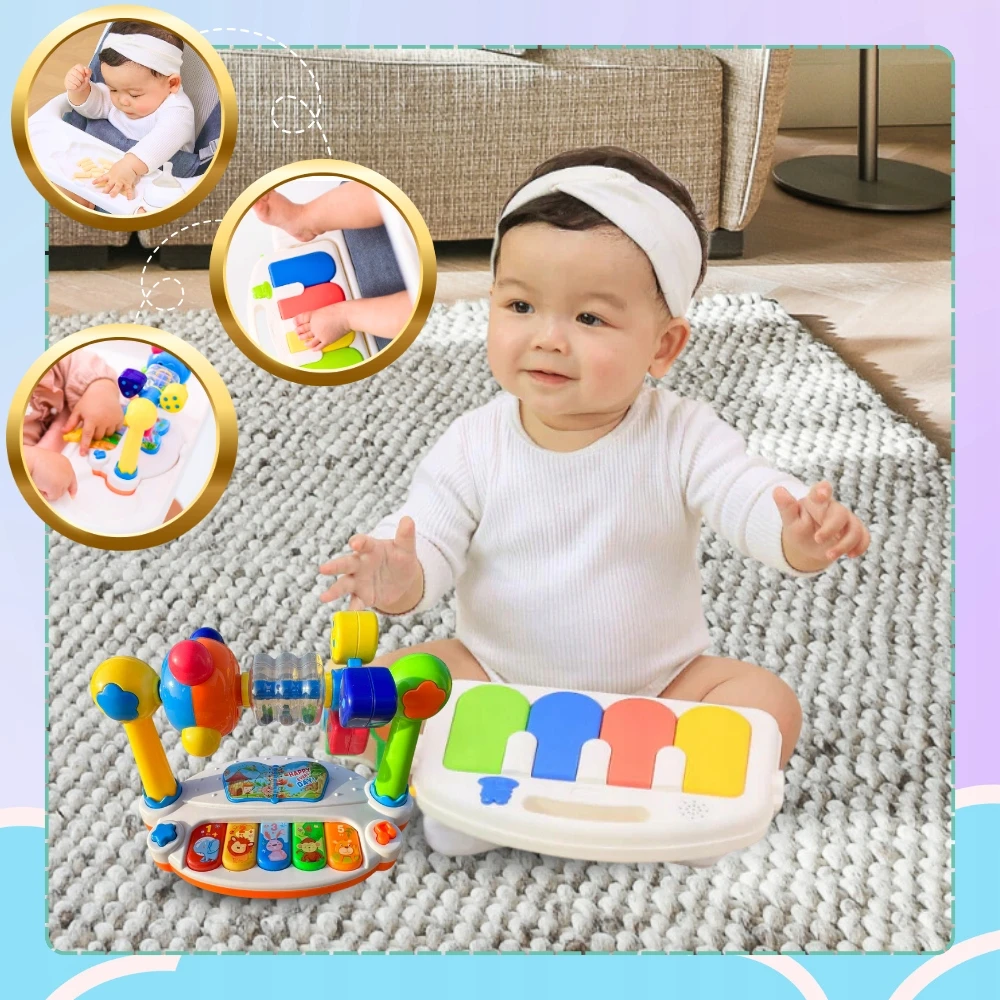 BABY BACKET, NICEKIDS sulankstomas svirtis + EDU RATTLE FOAM