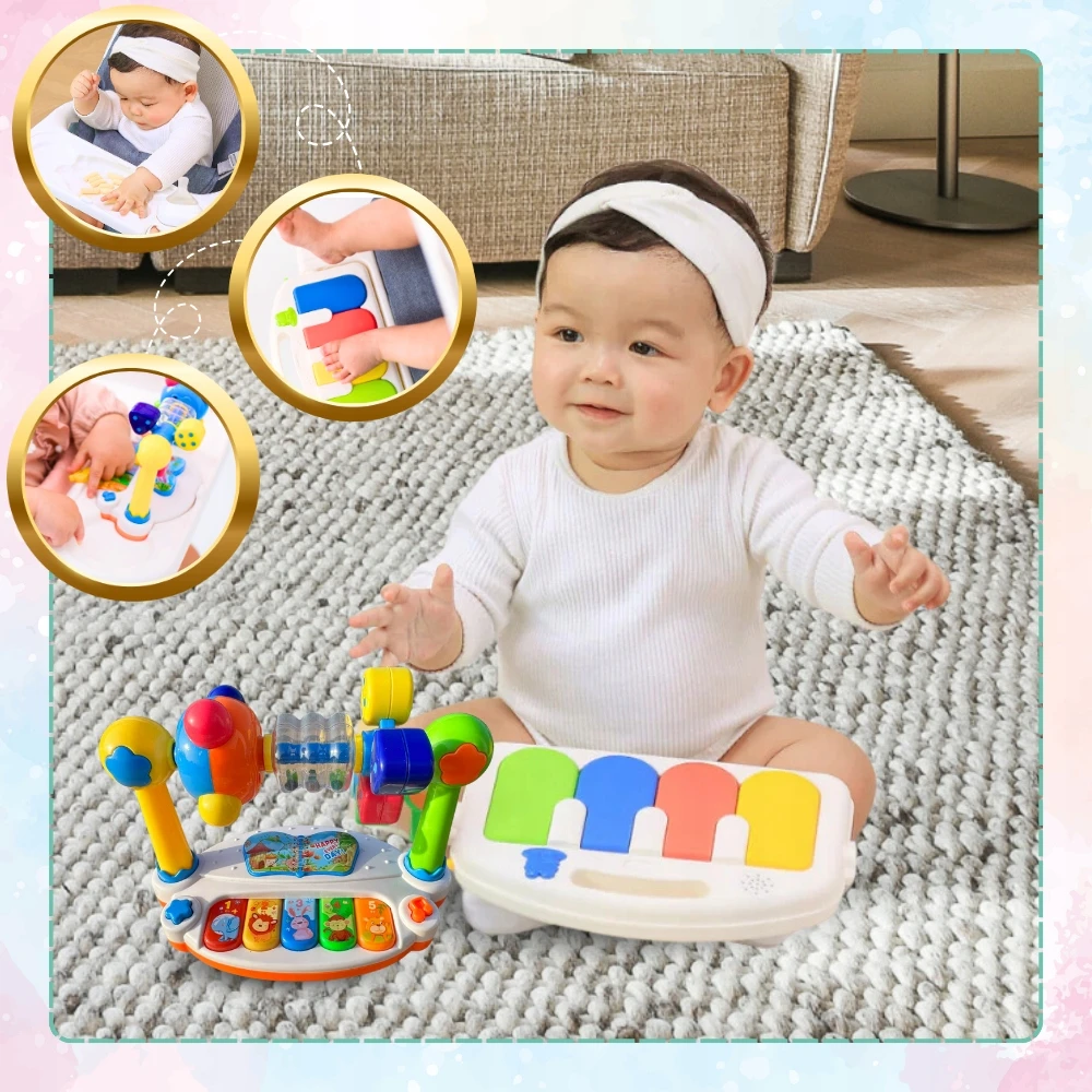 BABY BACKET, NICEKIDS sulankstomas svirtis + EDU RATTLE FOAM