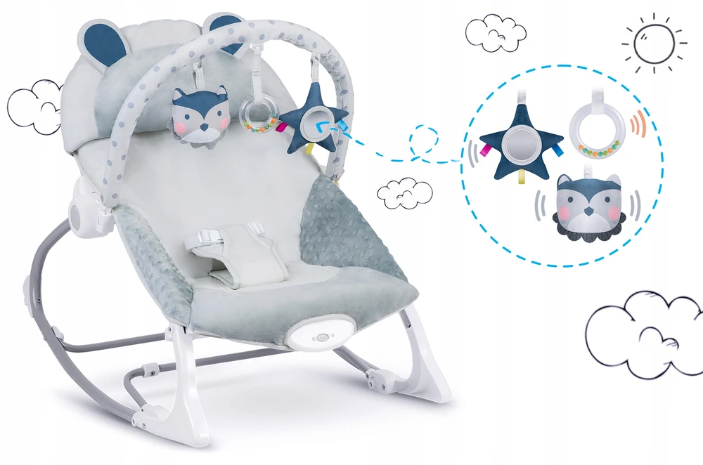 Ricokids Nukido gultukas, kėdutė, supuoklė kūdikiams