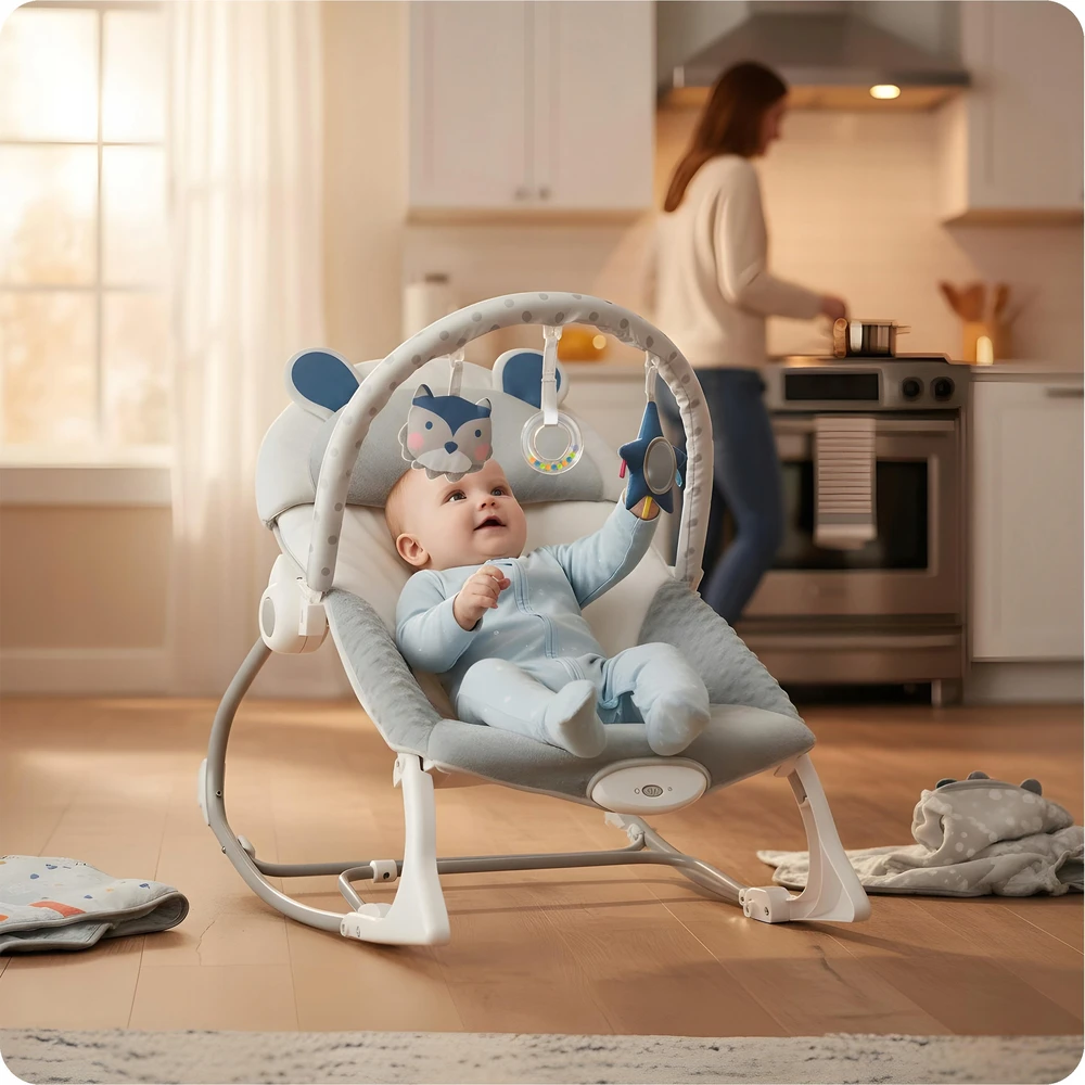 Ricokids Nukido gultukas, kėdutė, supuoklė kūdikiams