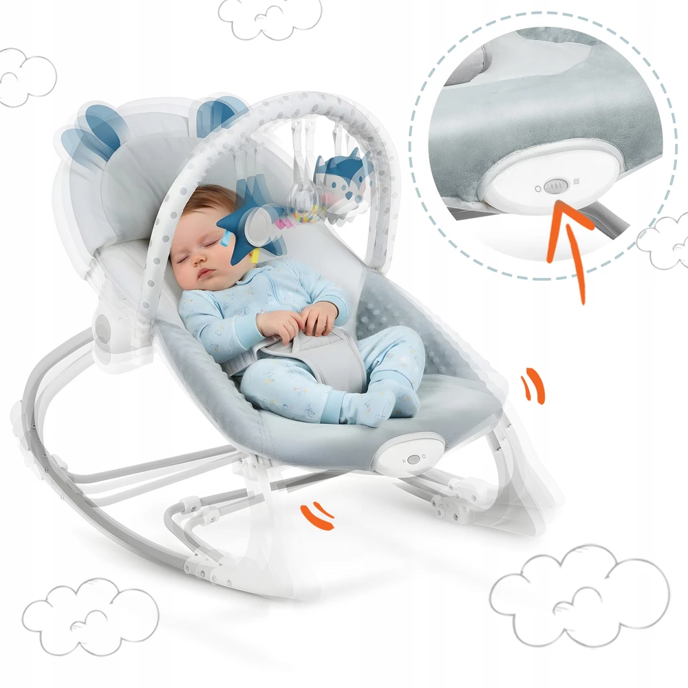 Ricokids Nukido gultukas, kėdutė, supuoklė kūdikiams