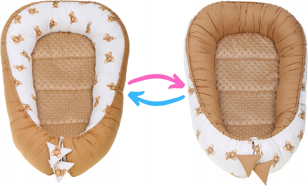 BABY COCOON NEST MINKY PIECE XXL BABYMAM RINKINYS, 7 ELEMENTAI.