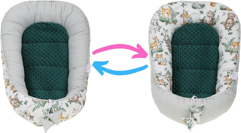 BABY COCOON NEST MINKY PIECE XXL BABYMAM RINKINYS, 7 ELEMENTAI.