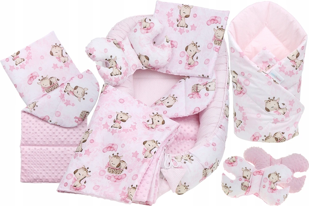 BABY COCOON NEST MINKY PIECE XXL BABYMAM RINKINYS, 7 ELEMENTAI.