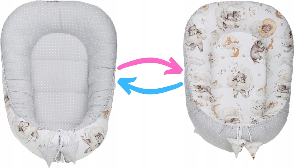 BABY COCOON NEST MINKY PIECE XXL BABYMAM RINKINYS, 7 ELEMENTAI.