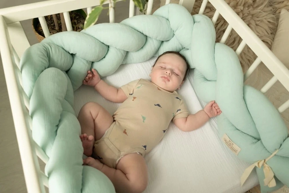 Baby Matex OCHRANIACZ DO ŁÓŻECZKA WARKOCZ MUŚLIN 200 CM BABYMATEX