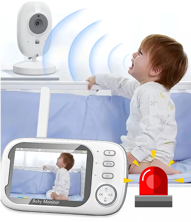Baby Monitor ELECTRONIC NANNY CAMERA HD NAKTINIS REŽIMAS LIVE WIFI BELAIDAS LCD