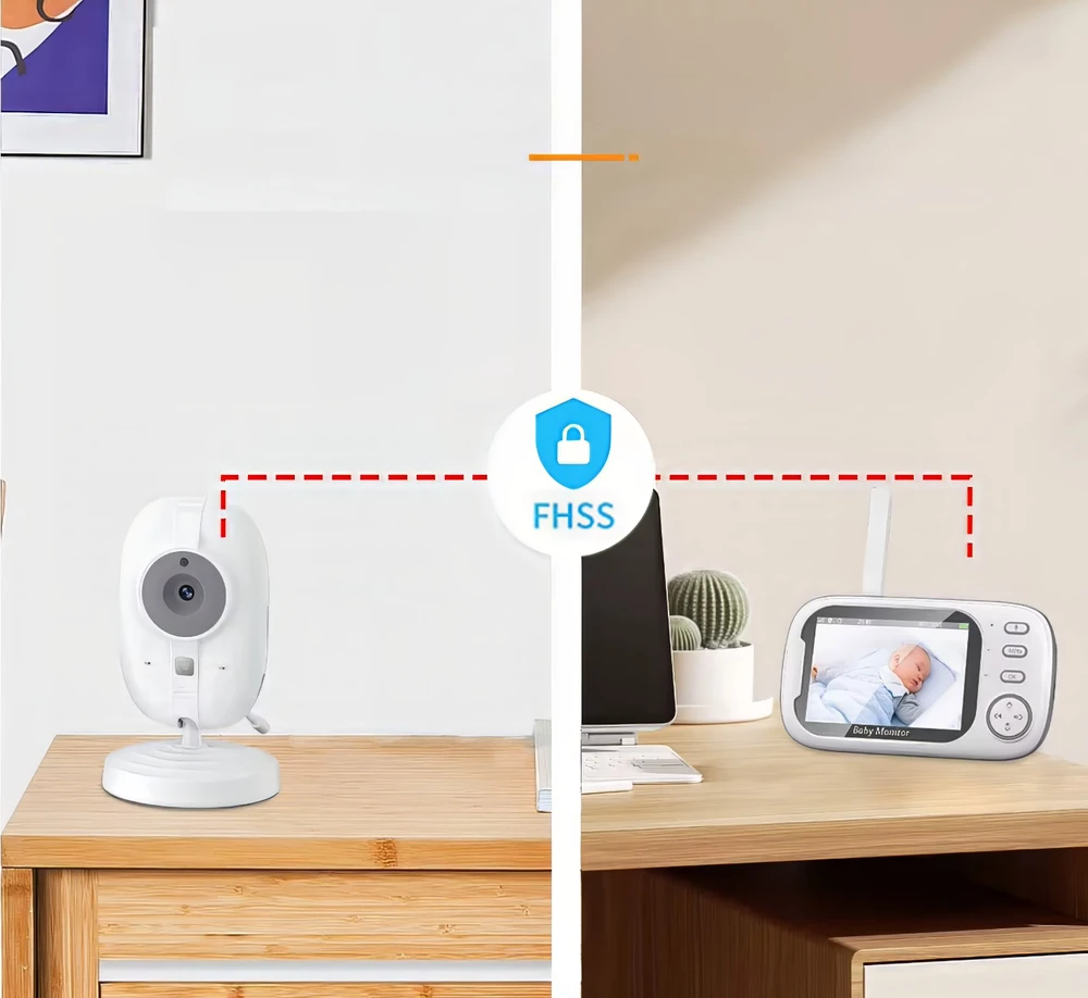 Baby Monitor ELECTRONIC NANNY CAMERA HD NAKTINIS REŽIMAS LIVE WIFI BELAIDAS LCD