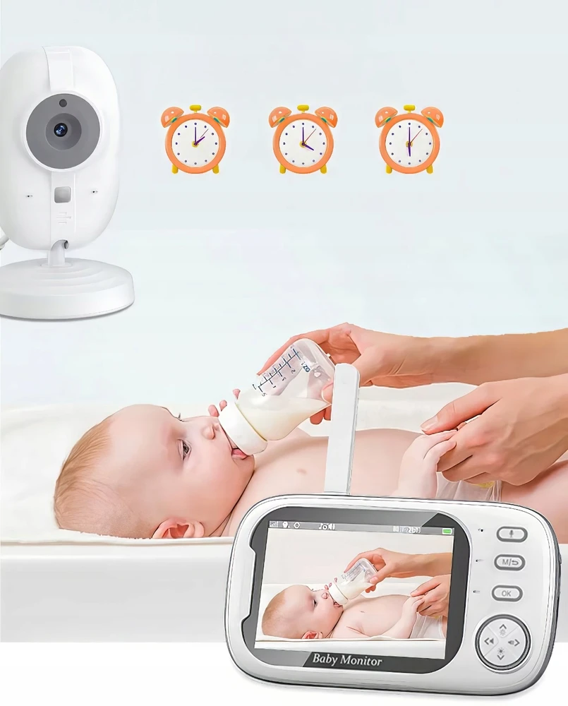 Baby Monitor ELECTRONIC NANNY CAMERA HD NAKTINIS REŽIMAS LIVE WIFI BELAIDAS LCD