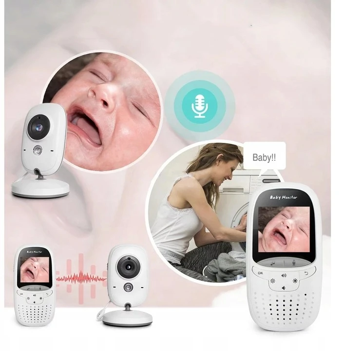 Baby Monitor Elektroninė auklė su kamera ir 2.0 LCD monitoriumi