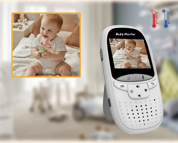 Baby Monitor Elektroninė auklė su kamera ir 2.0 LCD monitoriumi