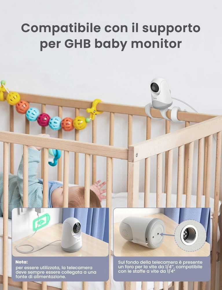 Baby Monitor GBH elektroninis auklės vaizdo įrašas 5 colių HD 720p PTZ kamera naktinio matymo VOX LIVE