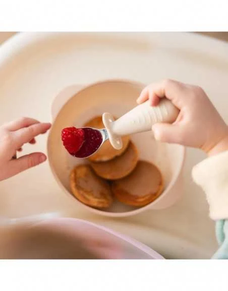 Baby Ono BABYONO - Saugūs plieniniai stalo įrankiai vaikams, mėlyni, 12 mėn.+