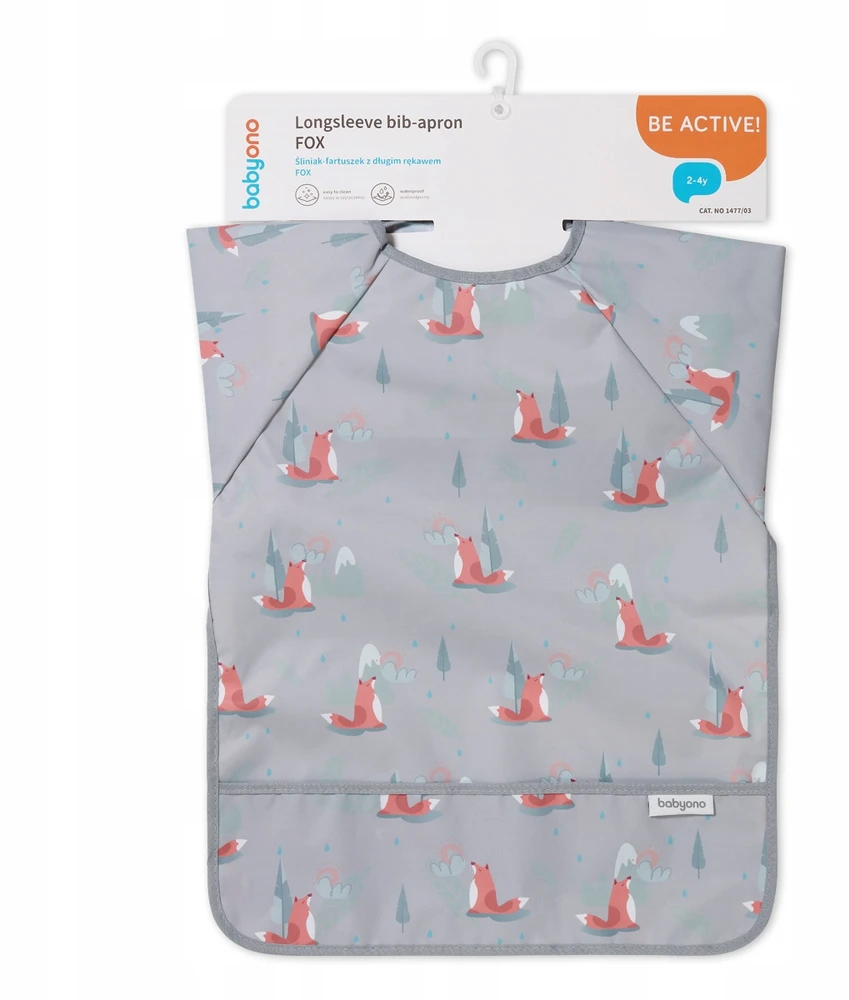 Baby Ono Babyono prijuostėlė su rankovėmis lapė 1477/03