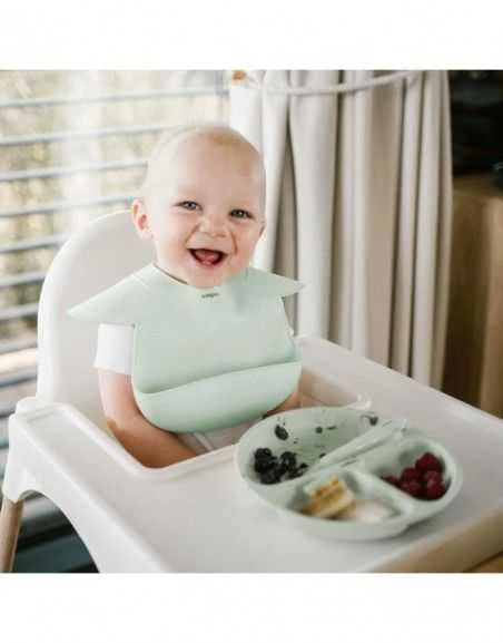 Baby Ono BabyOno lėkštutė silikoninė neslystanti žalia 1482/03